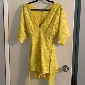 Yellow lace romper